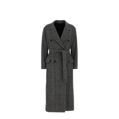 Long Alpaca Blend Coat With Belt