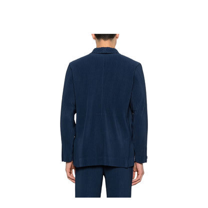 Double-Breasted Pleated Jacket