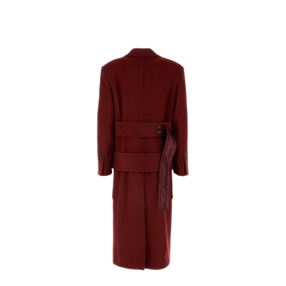 MAYFEYR - Ferragamo - Caban Red Wool Blend Coat - 13G151777632BORDEAUX
