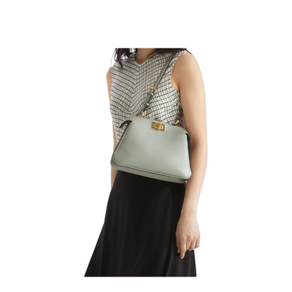 Peekaboo Small Leather Top Handle Bags - Pastel Green