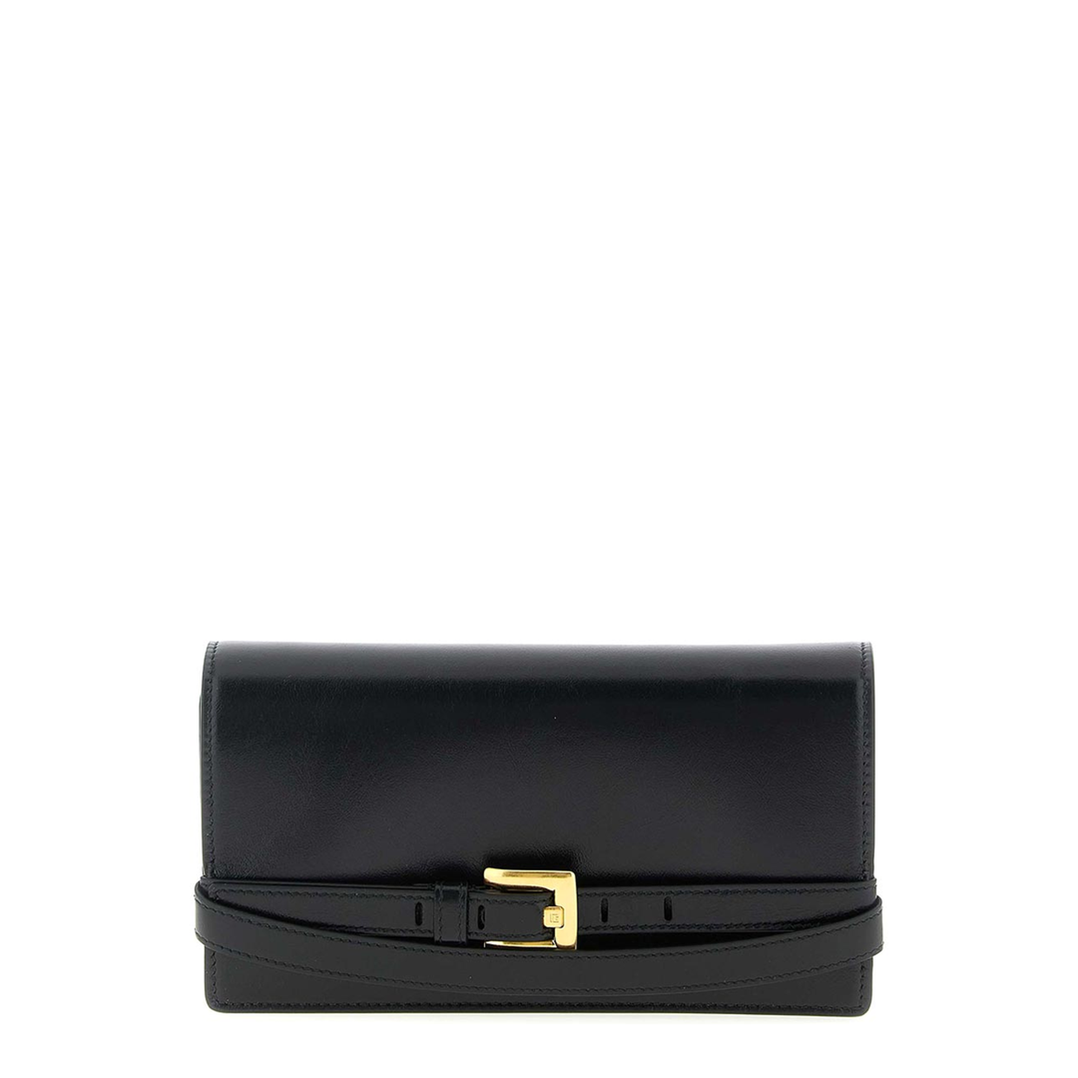 Crinkled Leather Wallet with Shuffle Chain