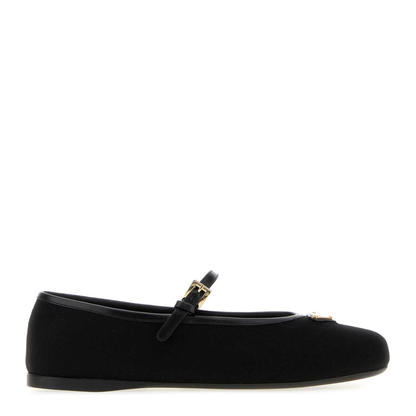 MAYFEYR - Prada - Black Canvas Ballerinas - 1F689OF005144FF0002