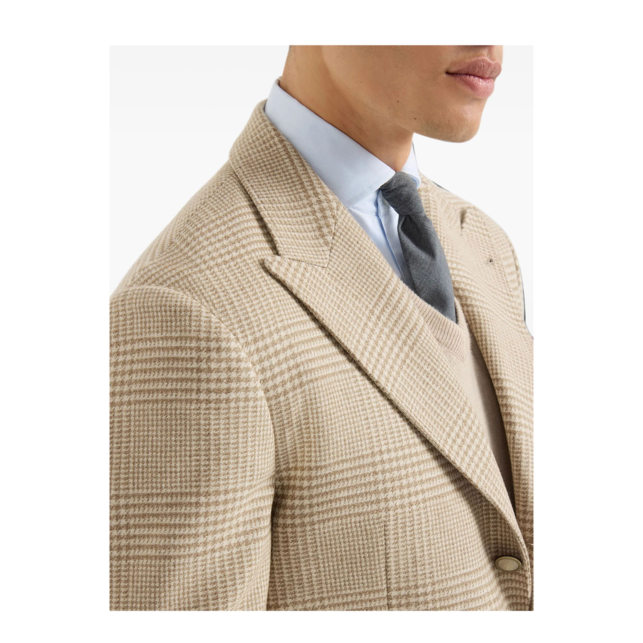 MAYFEYR - Brunello Cucinelli - Cashmere Blend Checked Single-Breasted Blazer - MV4437BFDHC821
