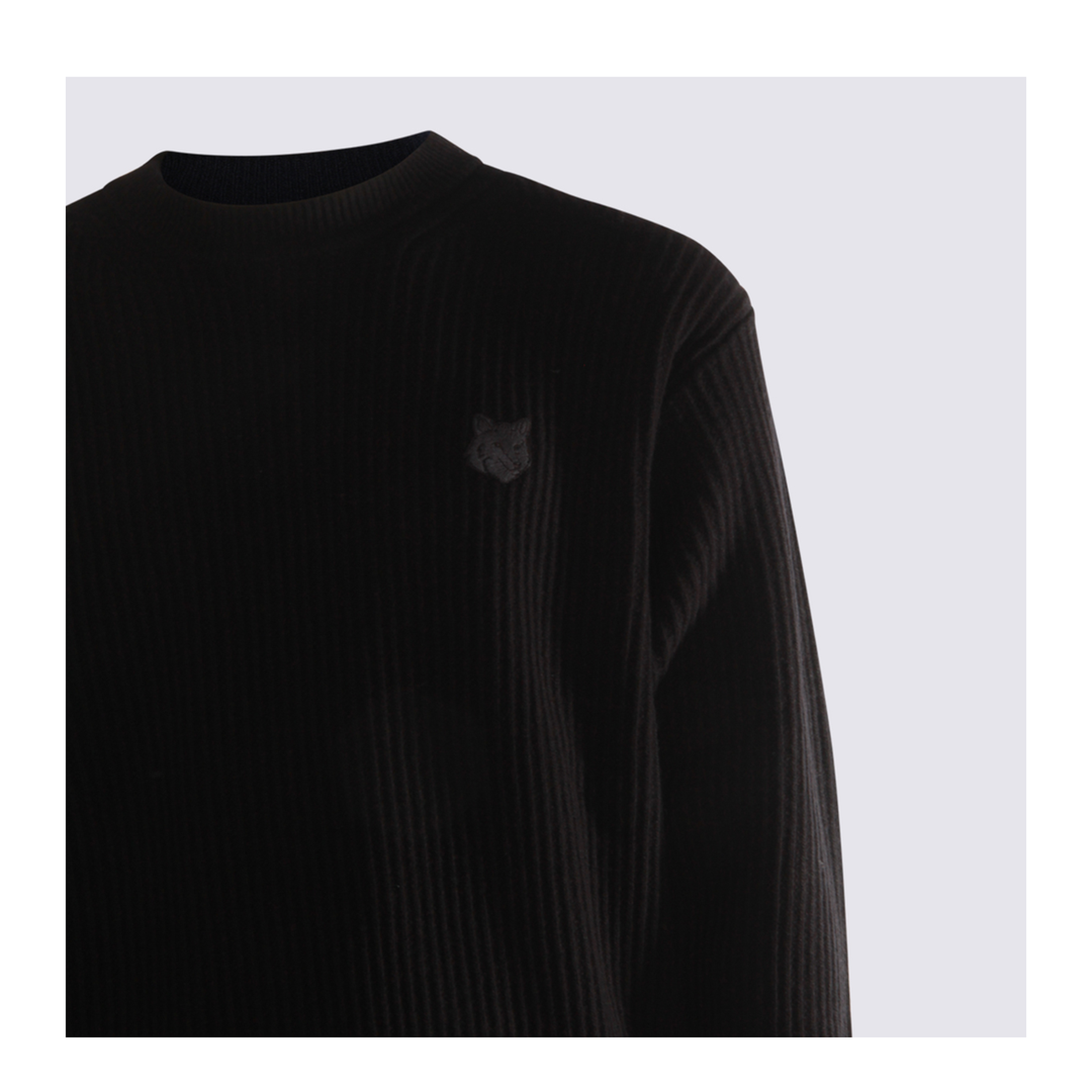 Ribbed Knit With Fox Patch