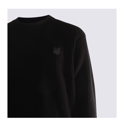 Ribbed Knit With Fox Patch