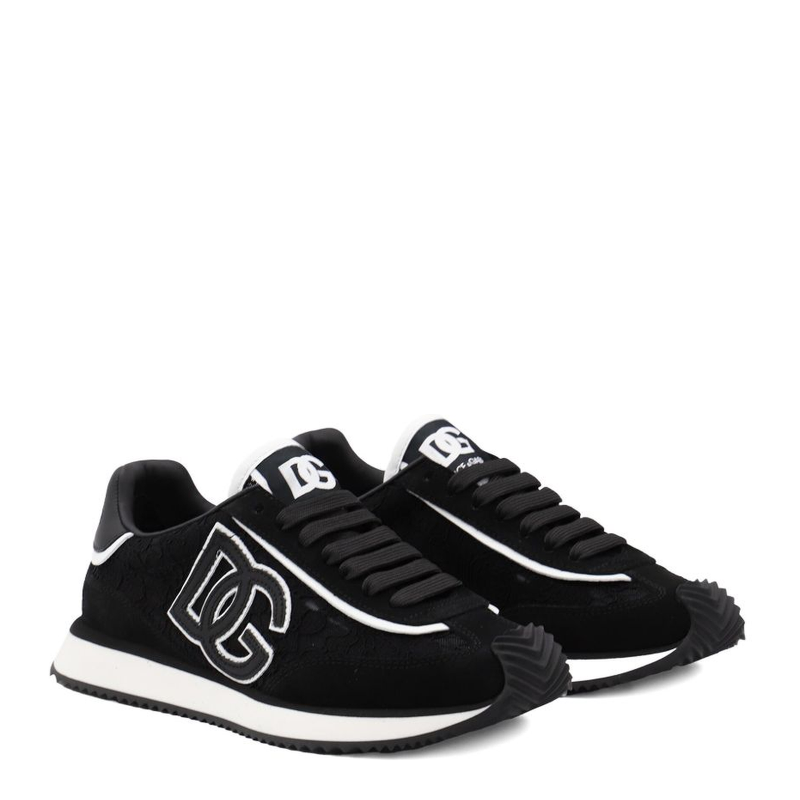 Cushion Sneakers in Calfskin and Fabric