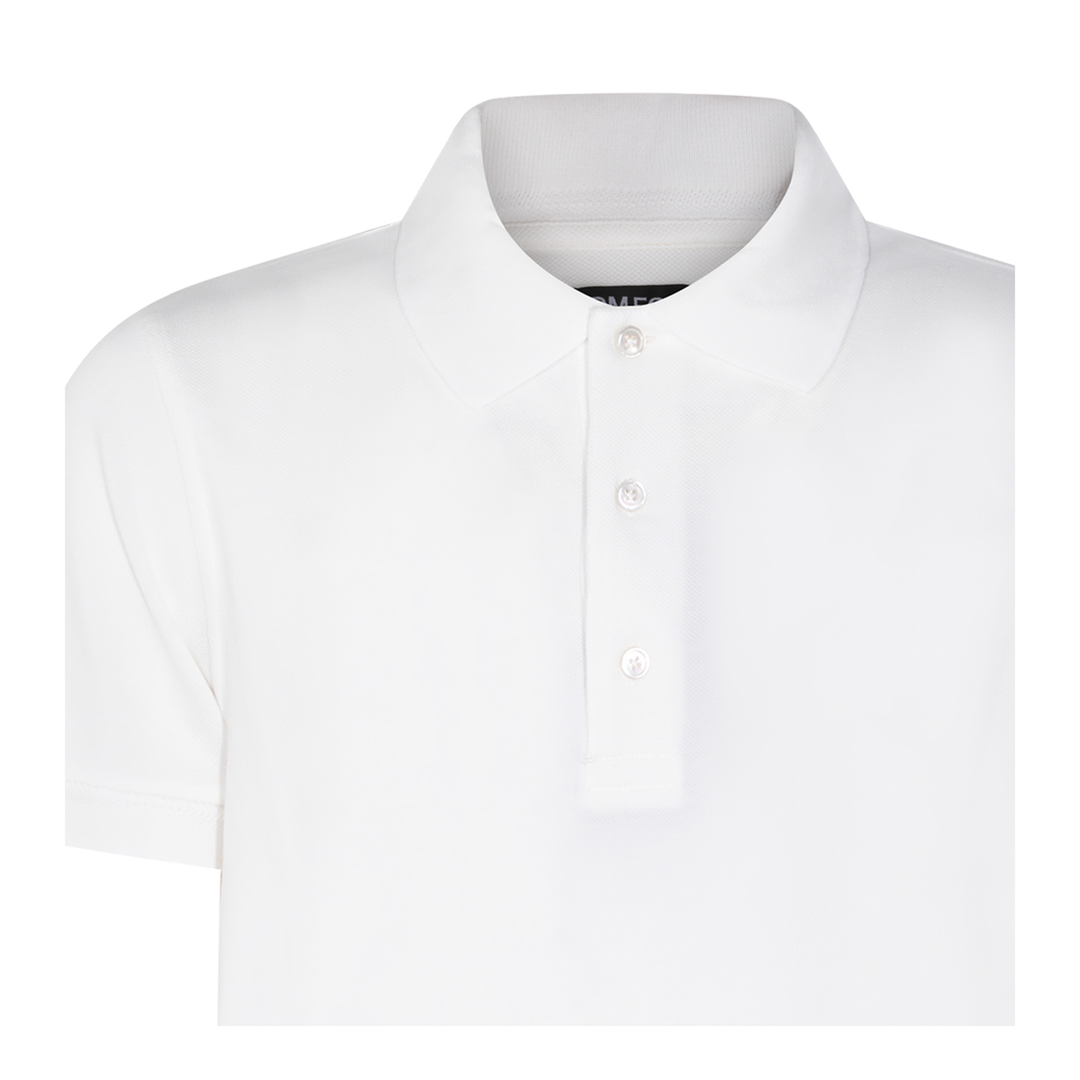 Lyocell Pique Polo Shirt In White