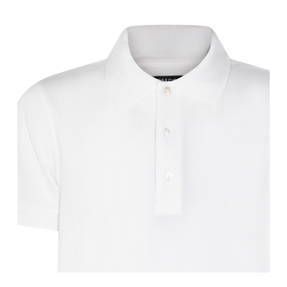 Lyocell Pique Polo Shirt In White