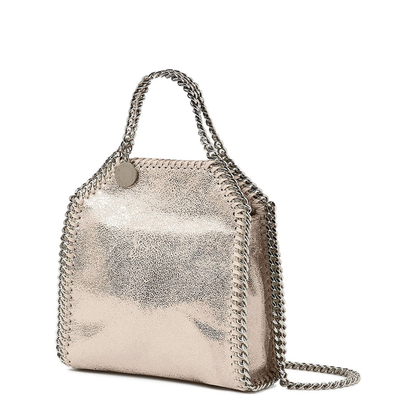 Falabella Tiny Crystal Cage Tote Bag - Silver