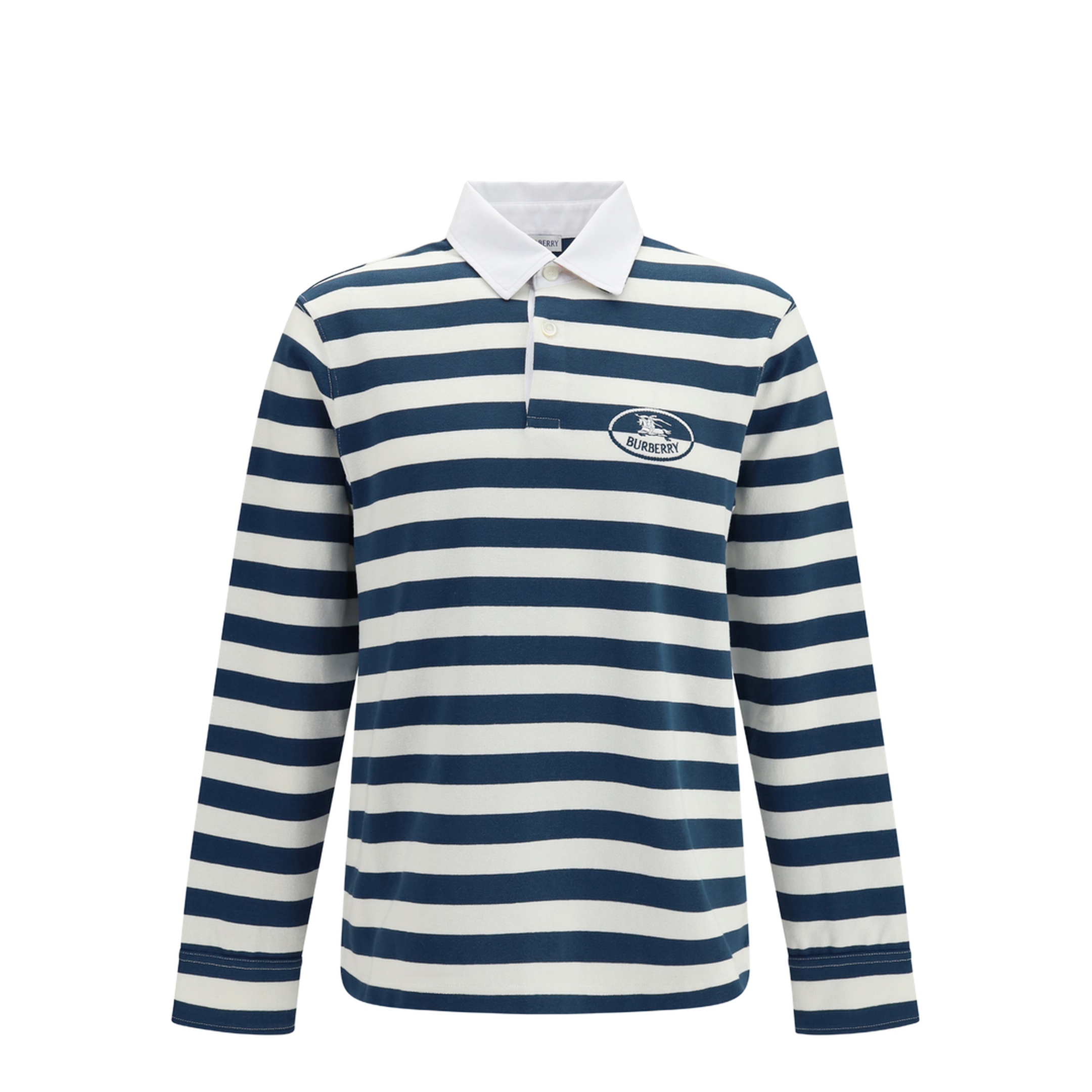 MAYFEYR - Burberry - Striped Long-Sleeve Cotton Polo - 8127647