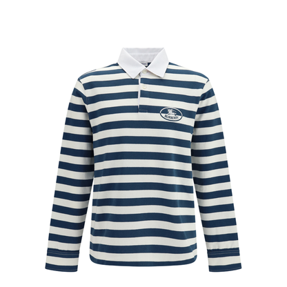 MAYFEYR - Burberry - Striped Long-Sleeve Cotton Polo - 8127647