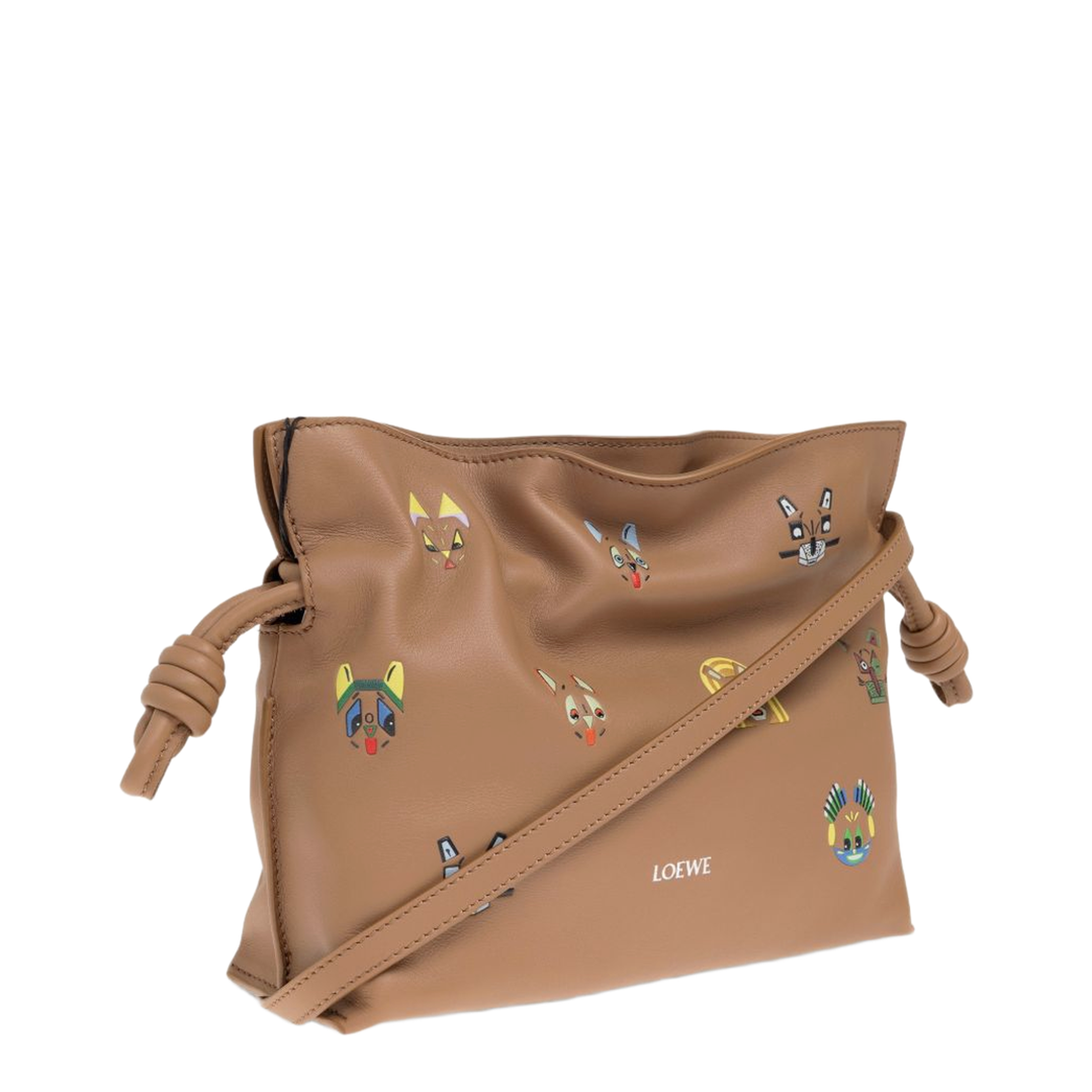 Flamenco Mini Calfskin Clutch - Mocha