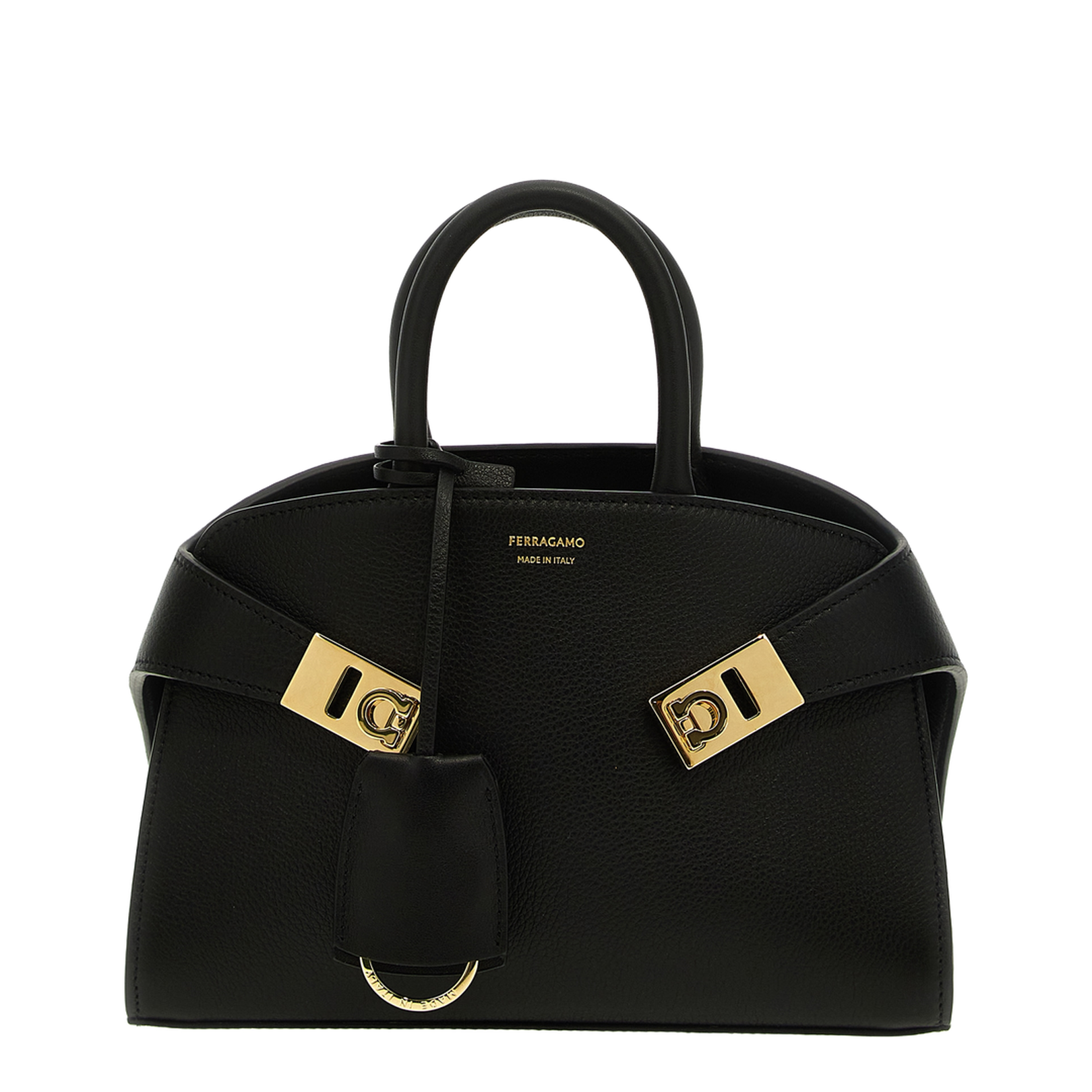 Mini Hug Top Handle Bag in Calf Leather