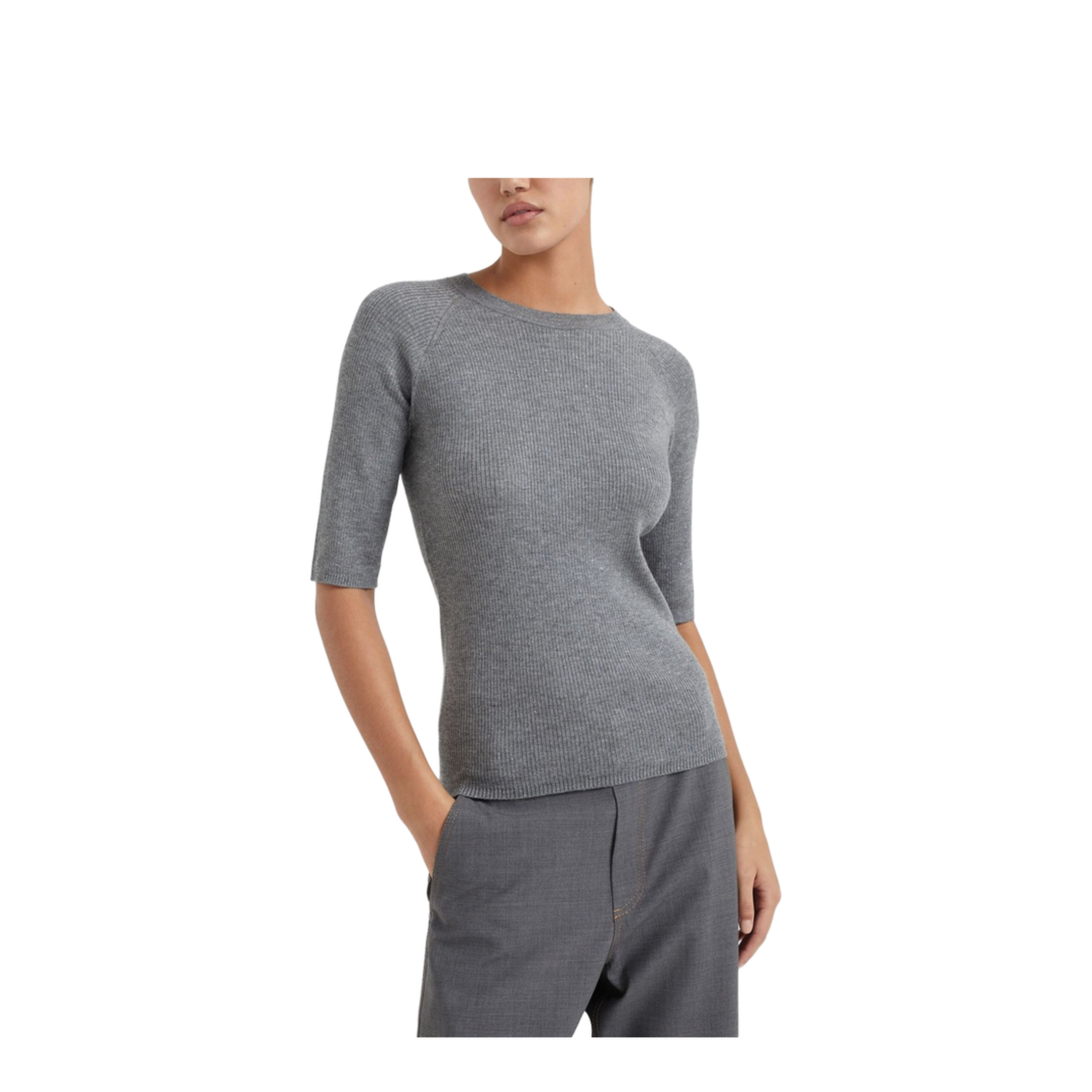 Lurex Ribbed Sweater