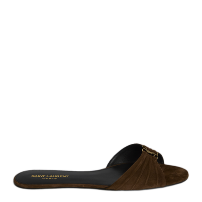 MAYFEYR - Saint Laurent - Babylone Slide Sandals In Suede - 86965827D002319