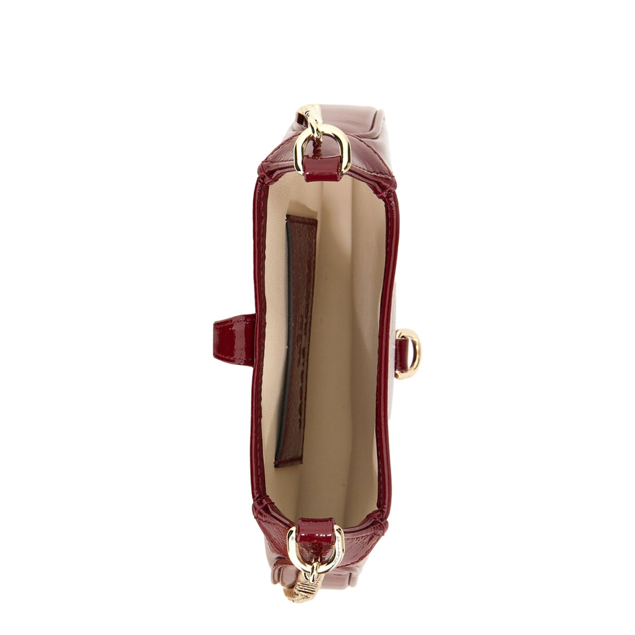 Jackie Notte Mini Charol Patent Leather Bag - Rosso Ancora
