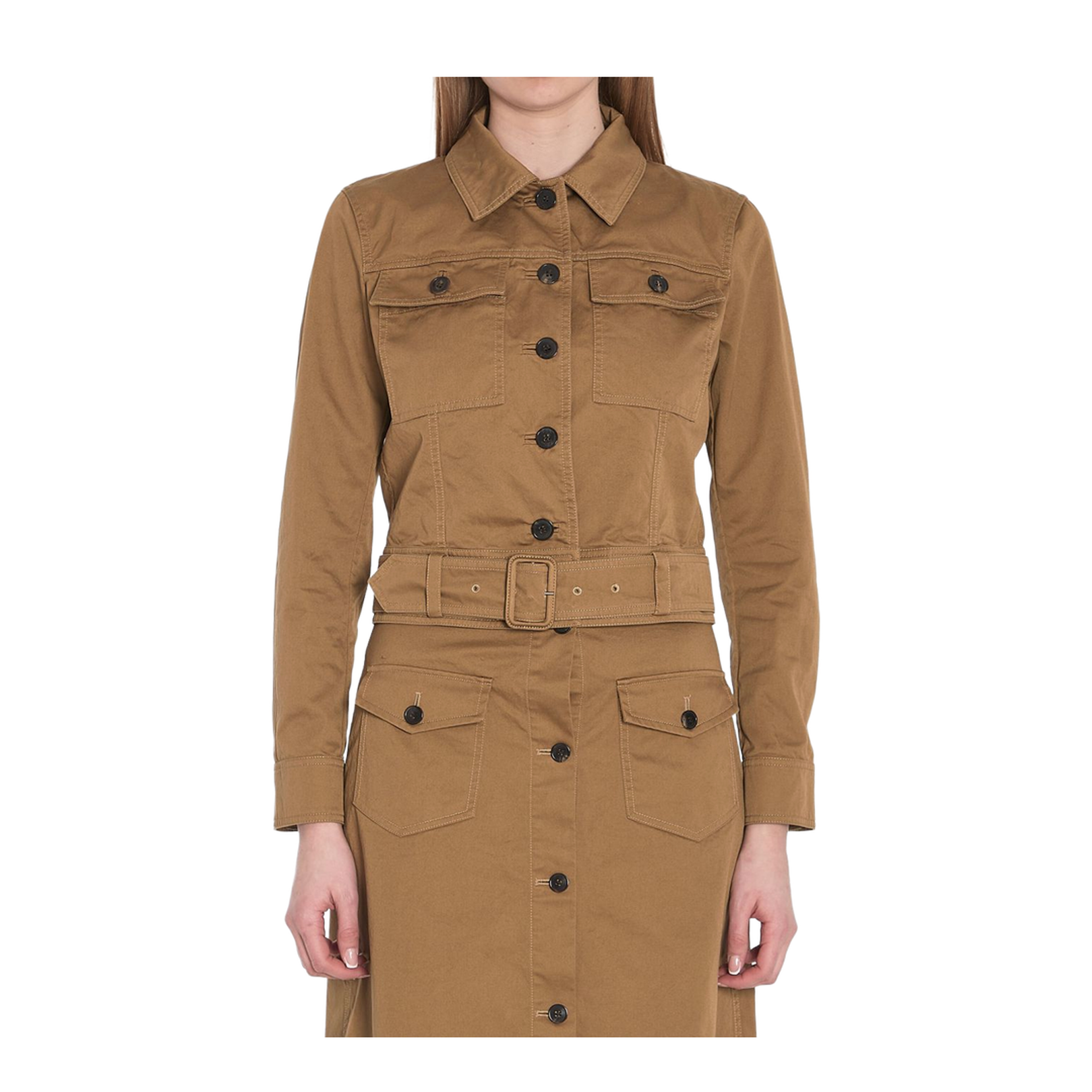 Brown Front Button Jacket