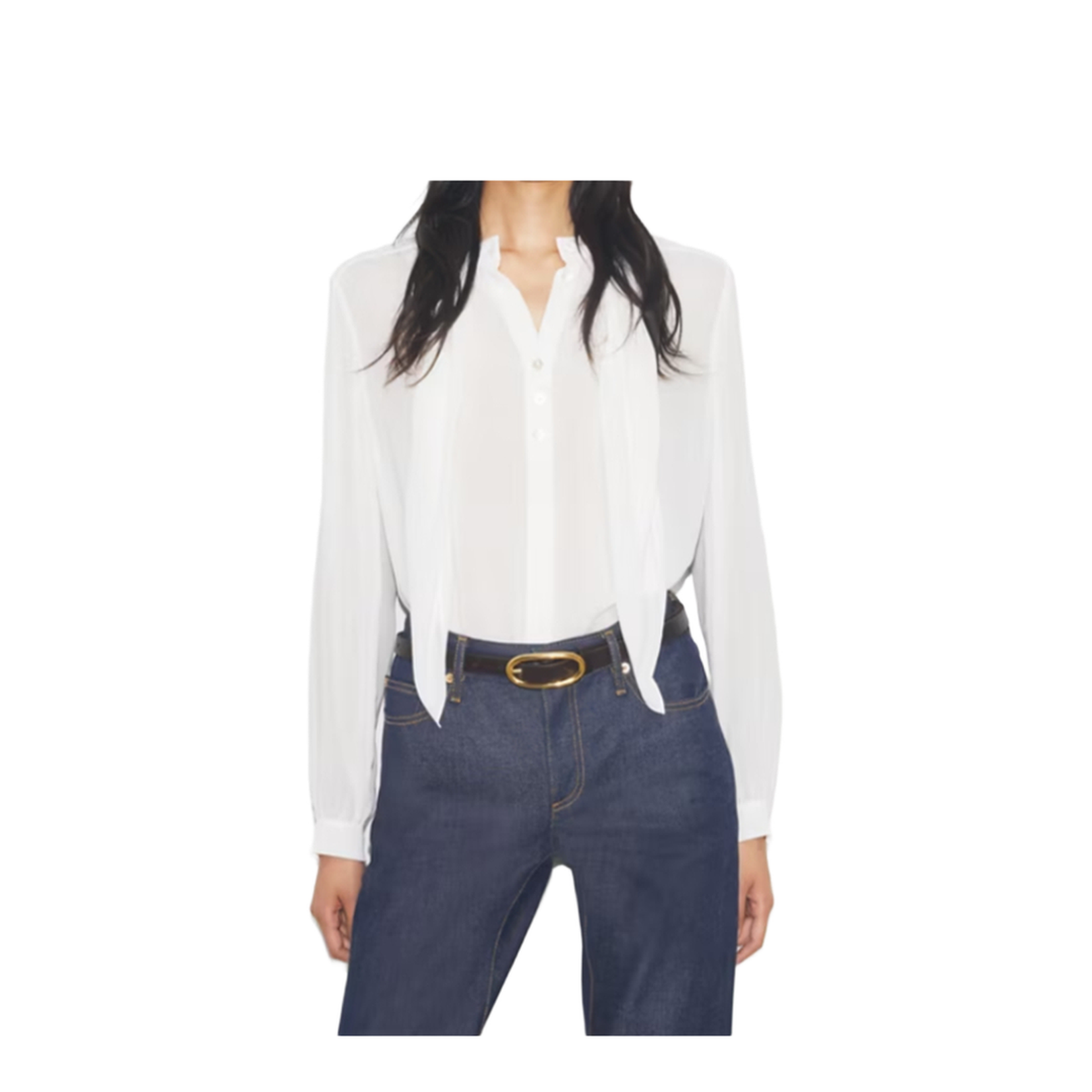 Blouse With Bow Detail Shirts White
