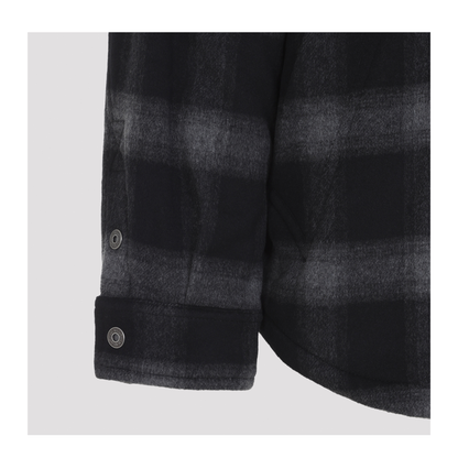 MAYFEYR - Off-White - Flannel Wool Overshirt Padded Coat - 44MER09TF26F001001BLACK