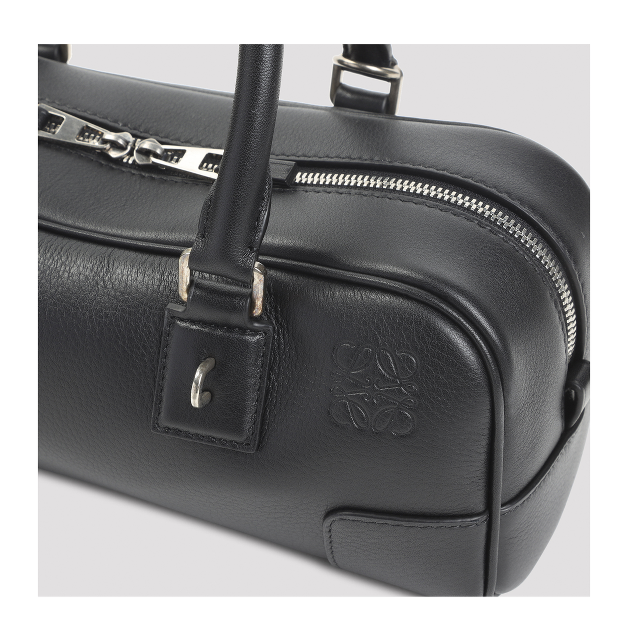 Cropped Bag in Shiny Calfskin Black