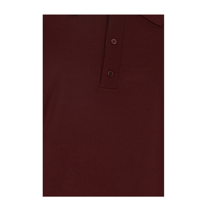 MAYFEYR - Valentino - Burgundy Wool Polo Shirt - 9V3KP04UBH9697
