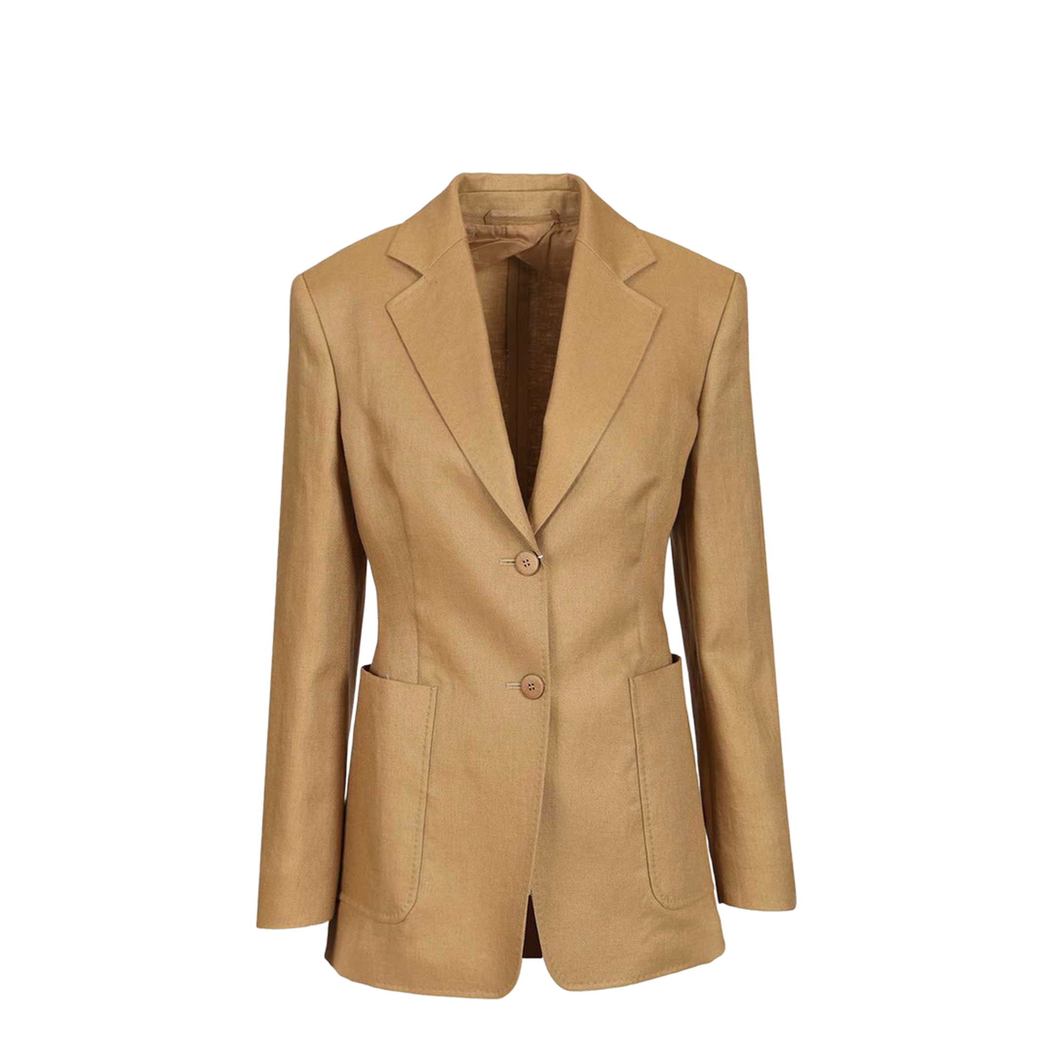 VOLONTA' SINGLE BREAST BLAZER DIAGONAL LINEN