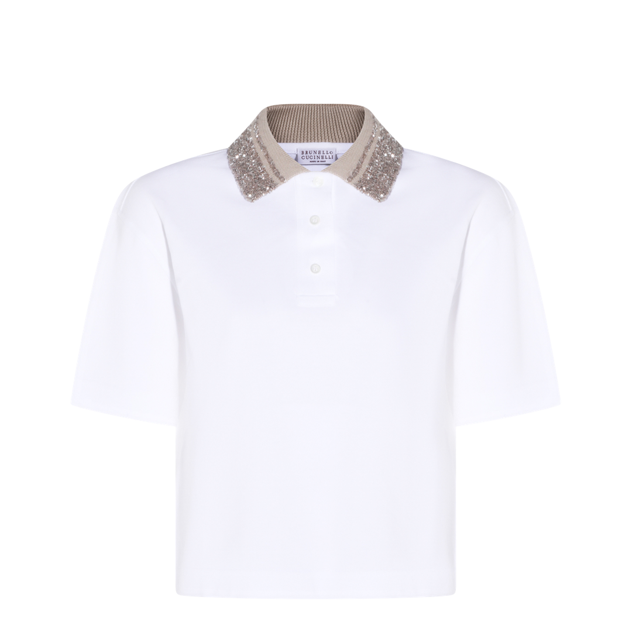Polo Shirt With Dazzling Collar