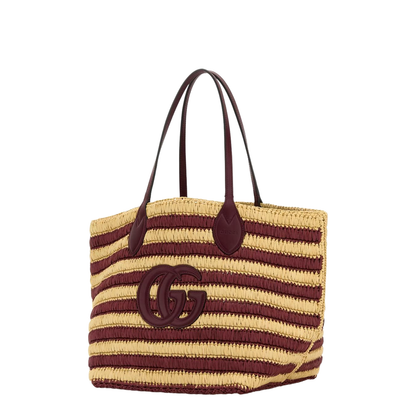 Woven Medium Canvas Tote Bags - Red