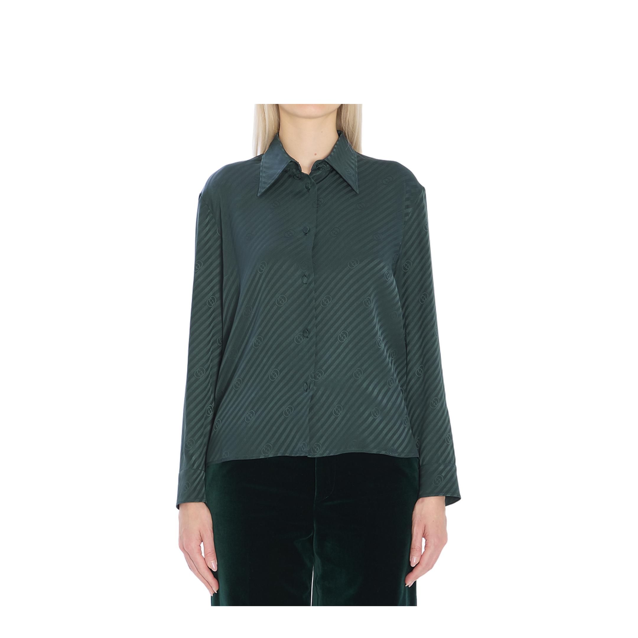 Interlocking Jacquard Silk Shirt
