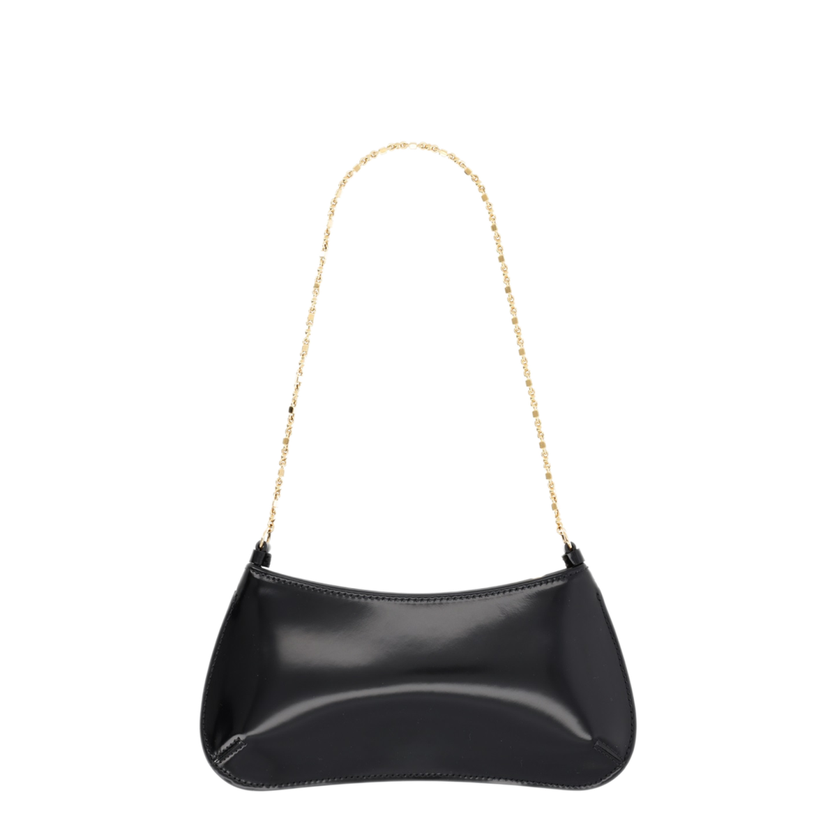 Le Petit Bisou Chaîne Calf Leather Shoulder Bag - Black