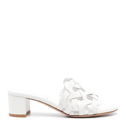 Leather Sandals In White