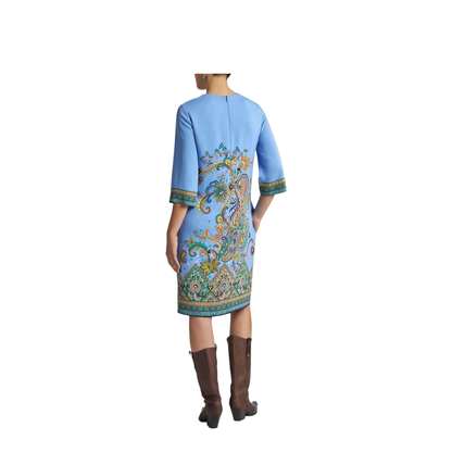 Paisley Print Silk Dress