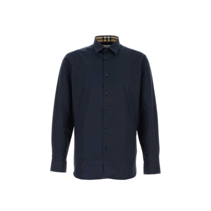 MAYFEYR - Burberry - Navy Blue Stretch Poplin Shirt - 8071800A1222