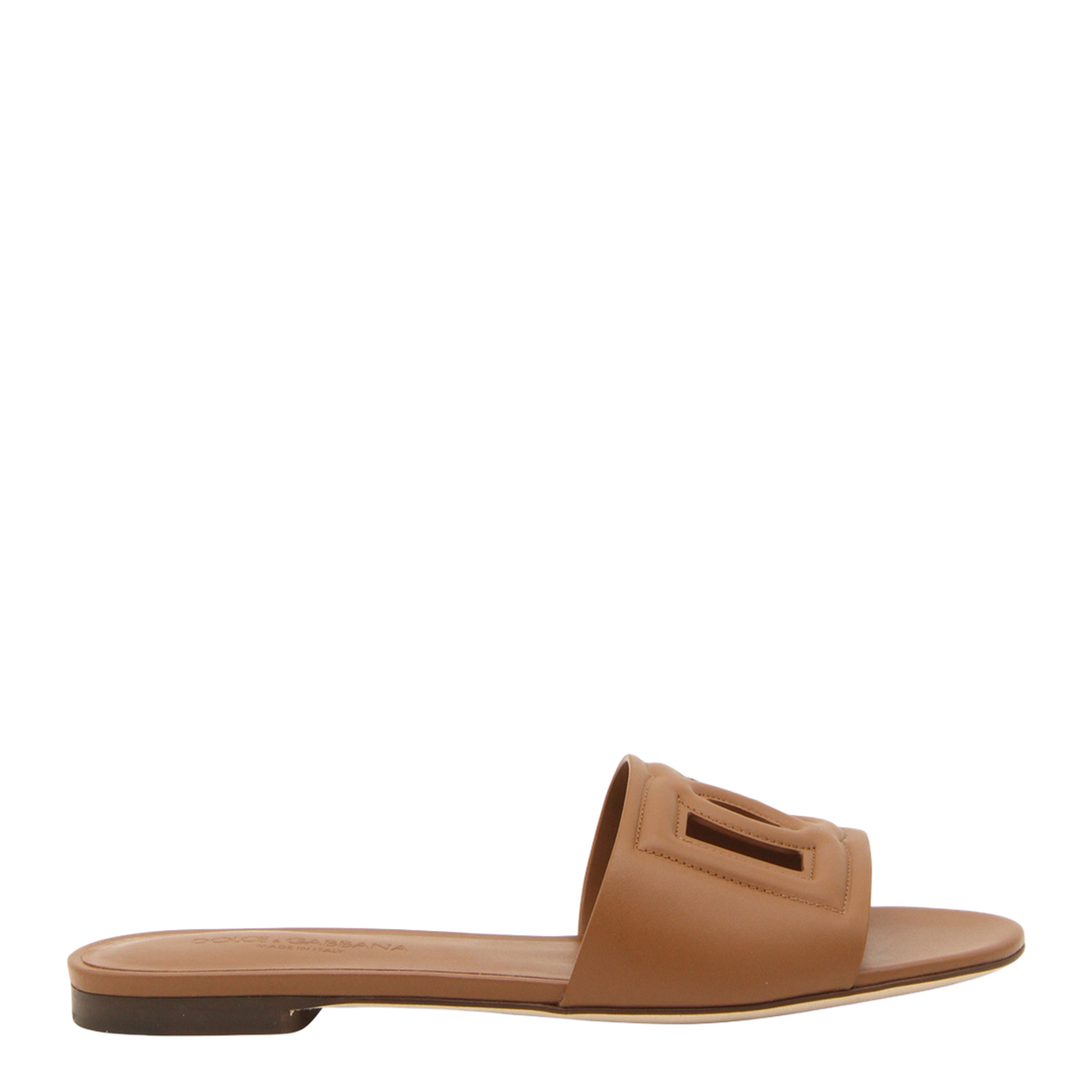 Calfskin Sliders with Logo