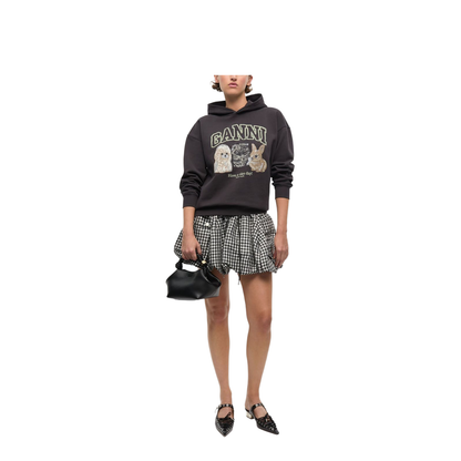 Isoli Oversize Animals Crop Hoodie