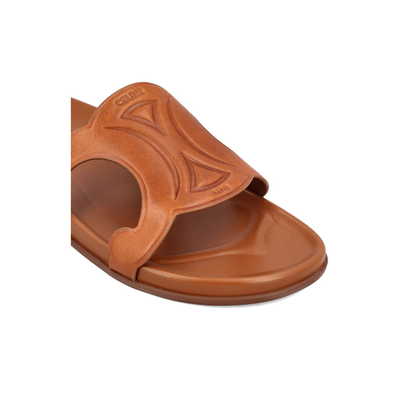 MAYFEYR - Celine - Triomphe Leather Sandals In Brown - 367365348C04LU