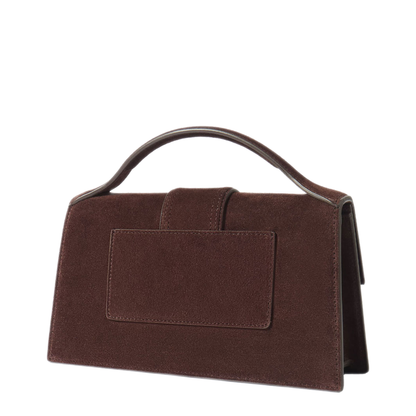 Le Grand Bambino Large Suede Calfskin Shoulder Bag - Clay