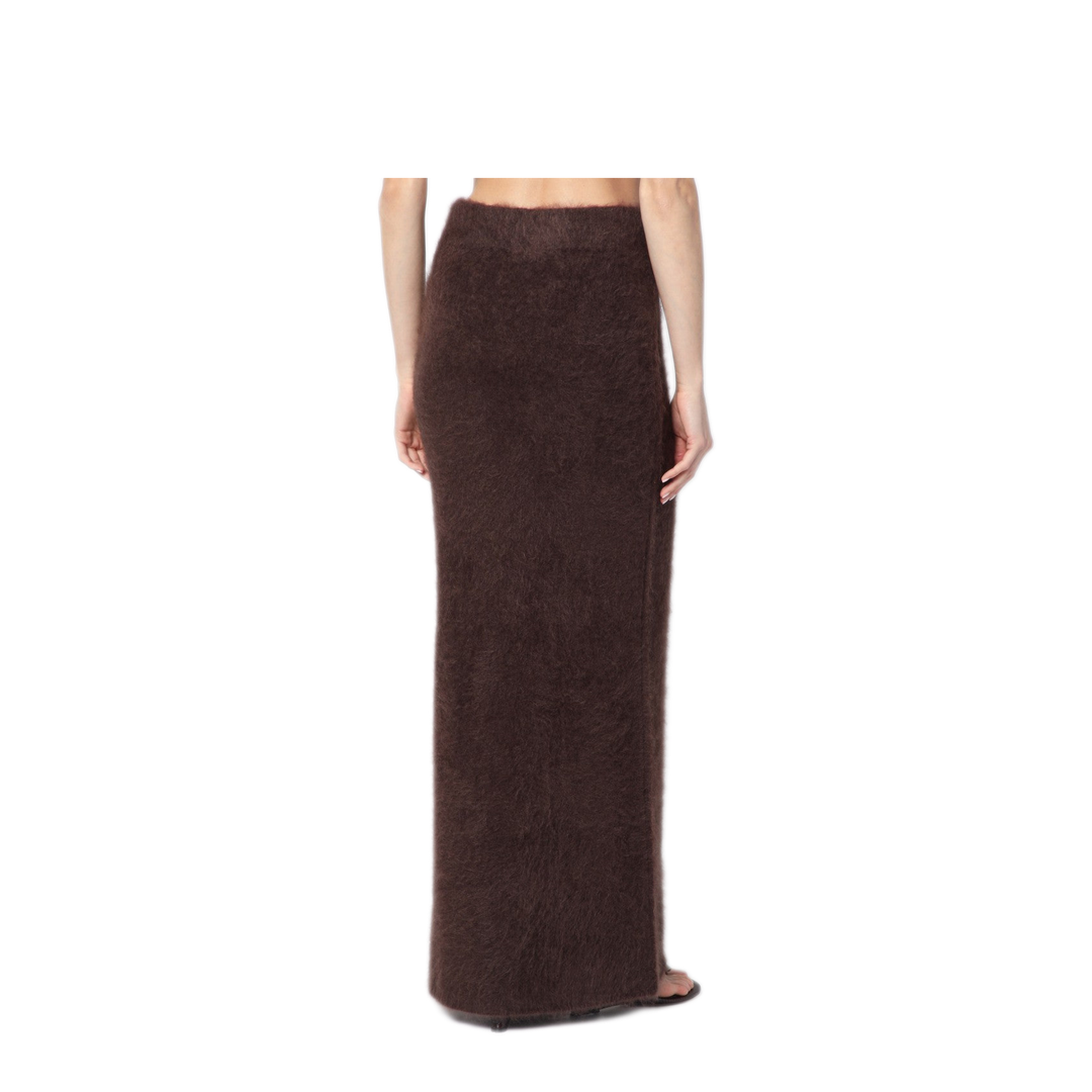 MAYFEYR - Soft Goat - Long Mocha Cashmere Skirt - 24561WSMO