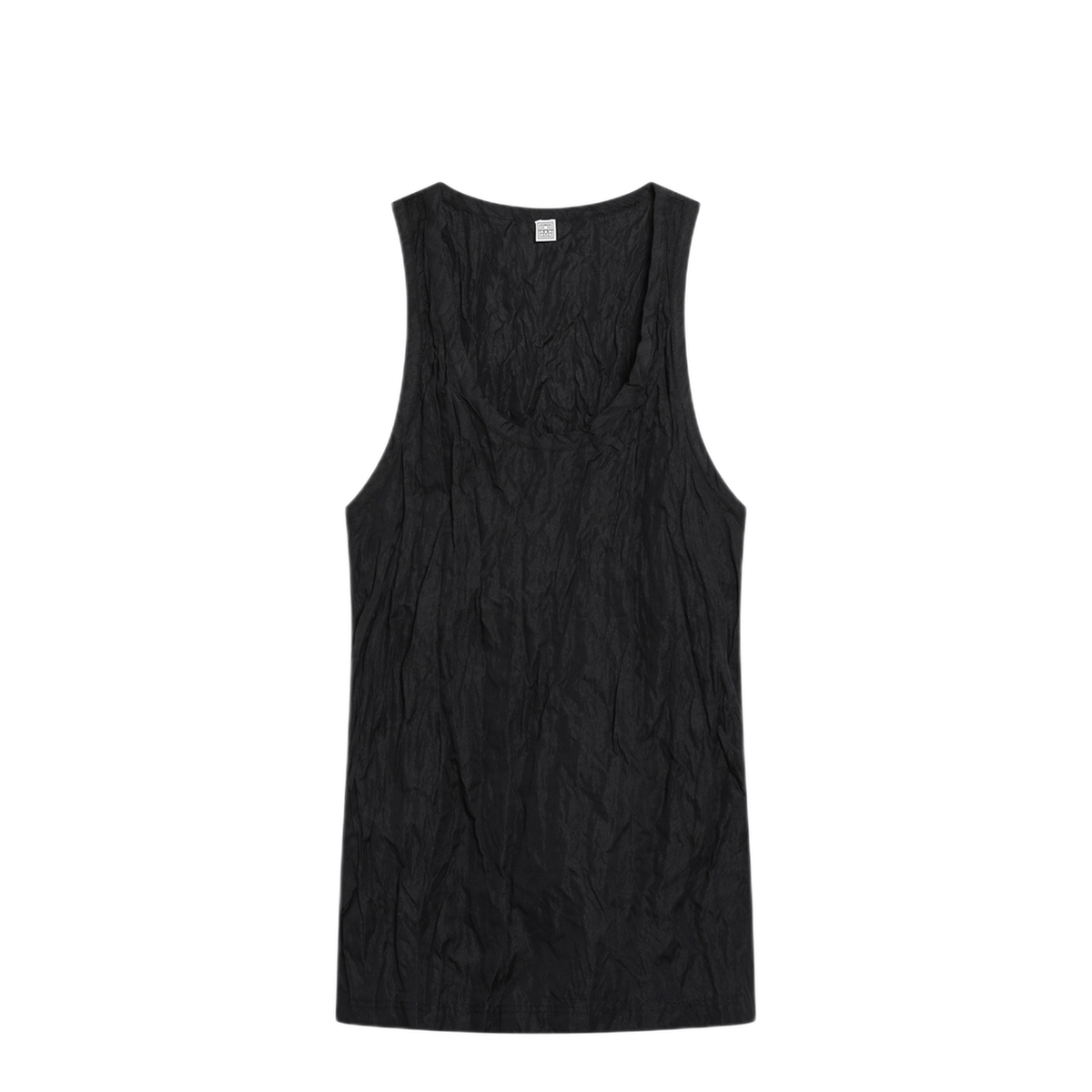 MAYFEYR - Toteme - Black Crinkled Cotton Tank Top - 262WRT0712FB0609001