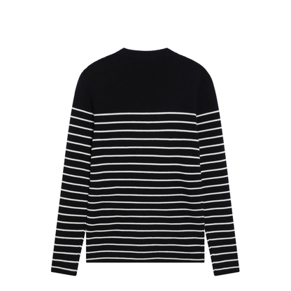 MAYFEYR - Dolce & Gabbana - Blue/White Striped Wool Sweater With Buttons - GXXCJTJDVIDB0789