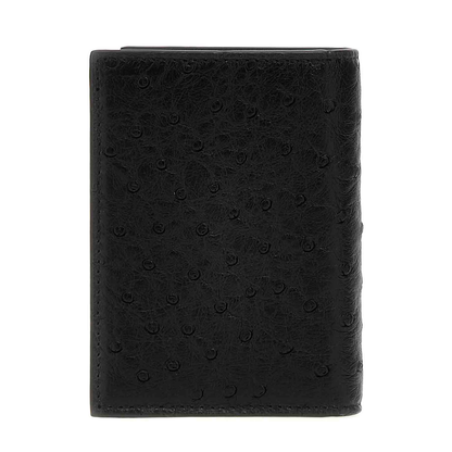 Ostrich Leather Card Holder