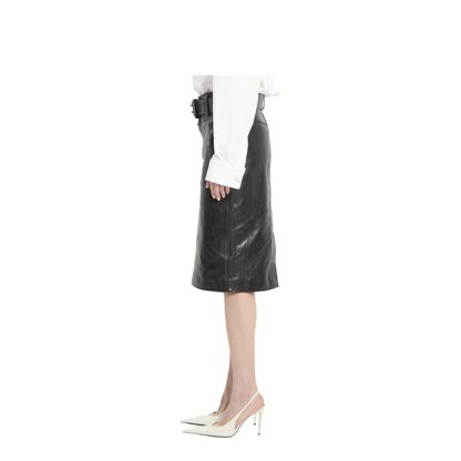 Pencil Skirt With Belt