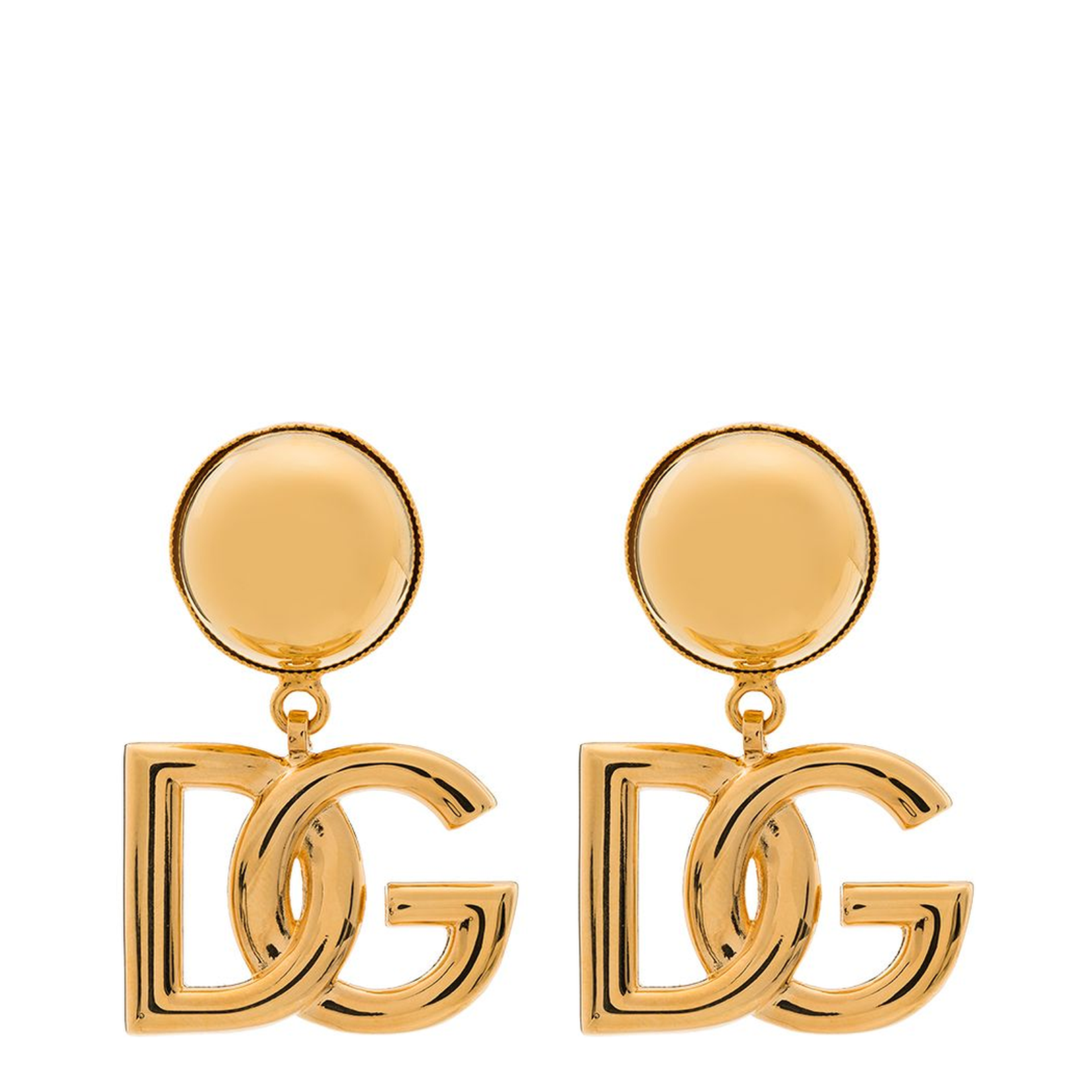 Clip-on Earrings with DG Logo in Gold