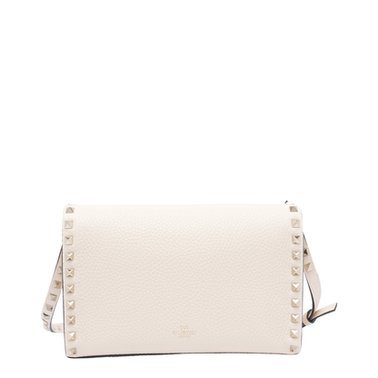 Small Rockstud Grainy Calfskin Crossbody Bag