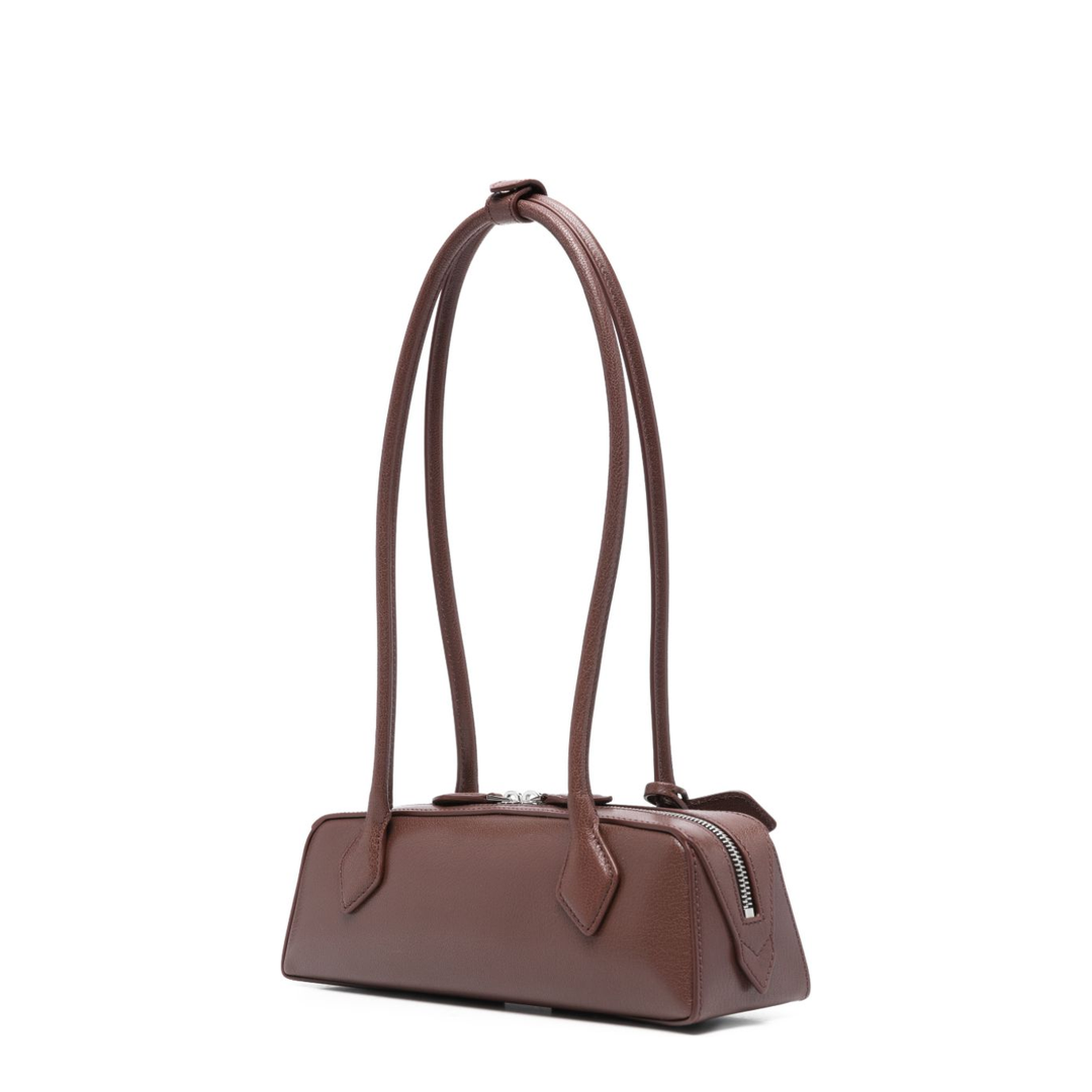 Le Teckel Small Goatskin Shoulder Bag - Brown