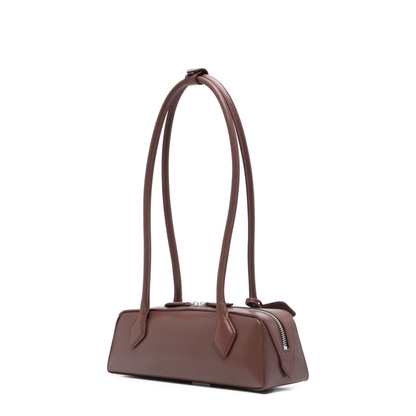 Le Teckel Small Goatskin Shoulder Bag - Brown