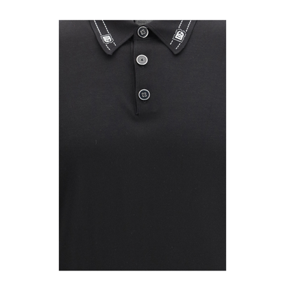 MAYFEYR - Dolce & Gabbana - Silk Polo With Collar And Short Sleeves - GXZ02TJBSOI