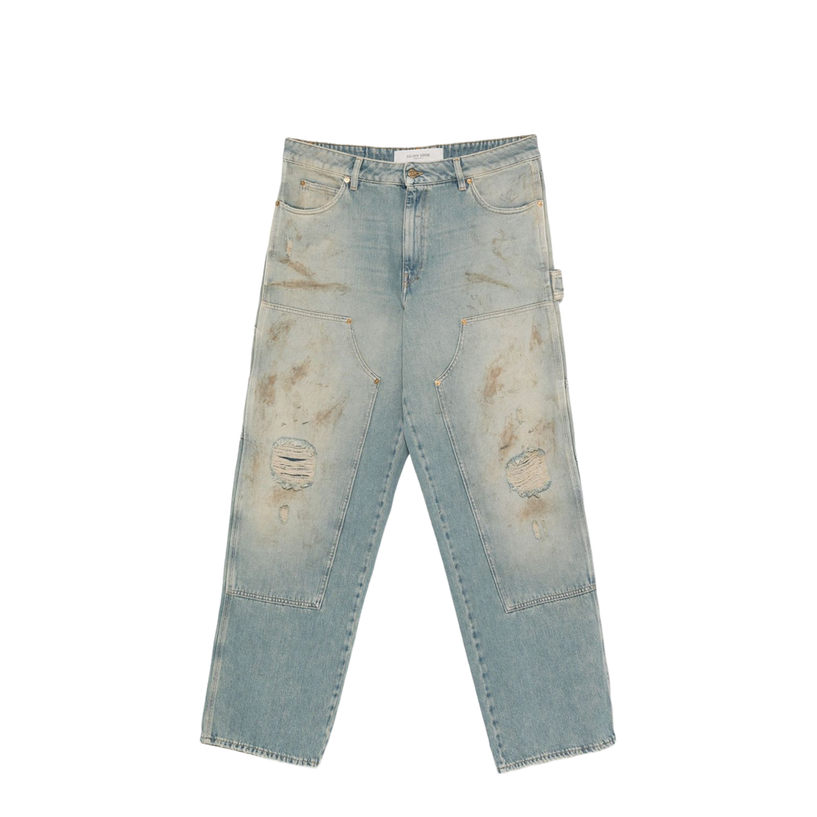 Destroyed Denim Cotton Jeans