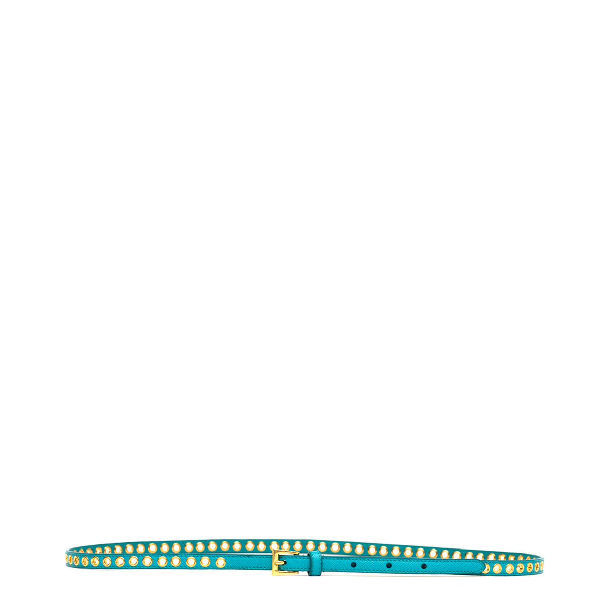 MAYFEYR - Prada - Skinny Eyelet Belt Light Blue - 1JC1982EH8F0136