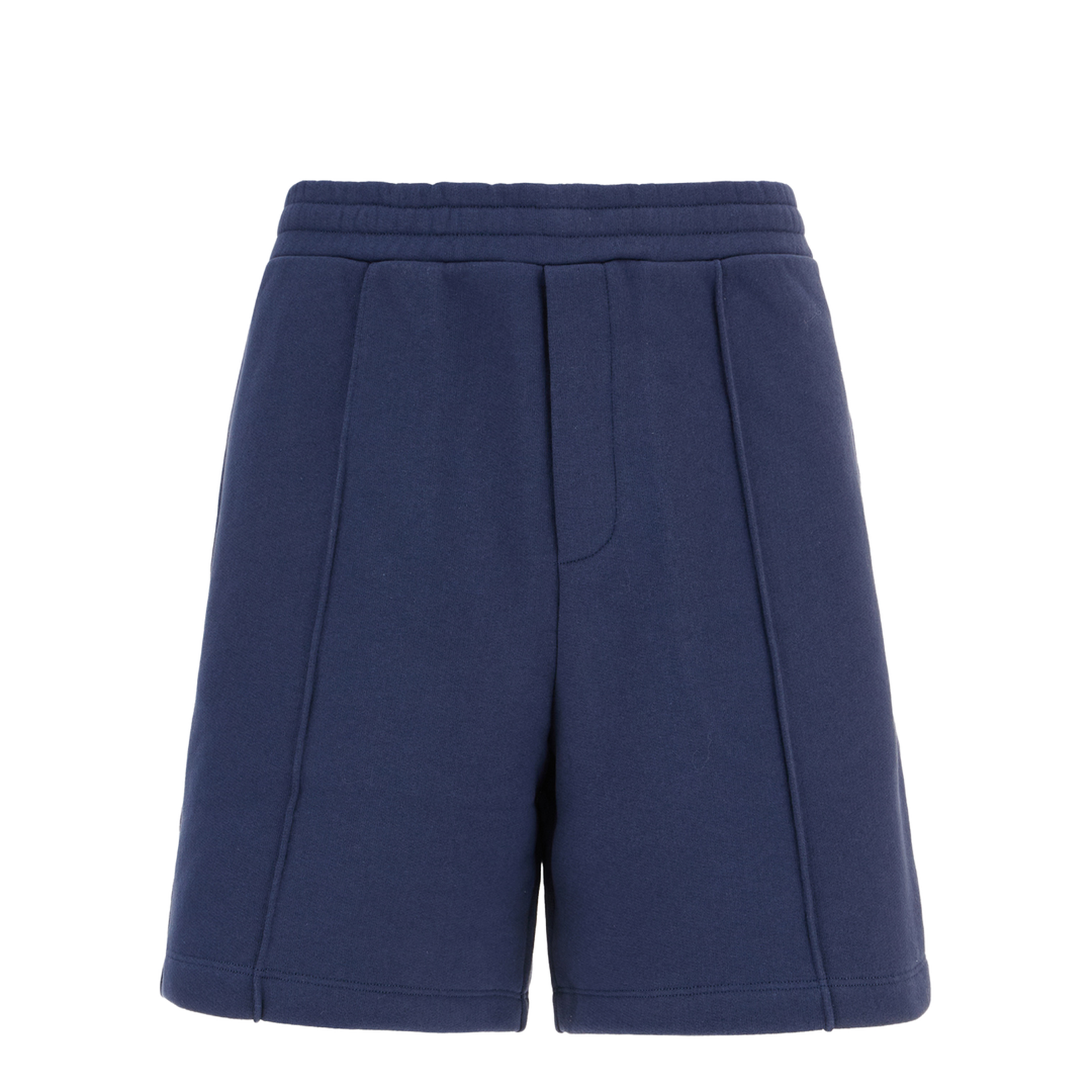 Navy Blue Cotton Bermuda Shorts